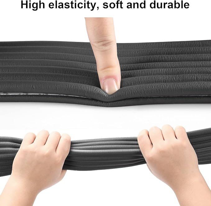 Baby Proofing Edge Corner Protector, 16.4 ft Edge Guards Padding with 3M Adhesive, Extra-Wide Soft NBR Rubber Foam Padding, Furniture,Sharp Edge Safety Corner Edge Bumper Guard-Black