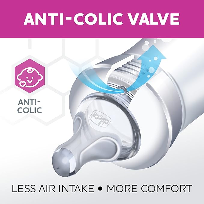 Chicco Duo 9oz. Hybrid Baby Bottle with Invinci-Glass Inside and Plastic Outside | Dishwasher, Bottle Warmer, and Electric Sterilizer Safe | Intui-Latch Nipple | Clear/Grey