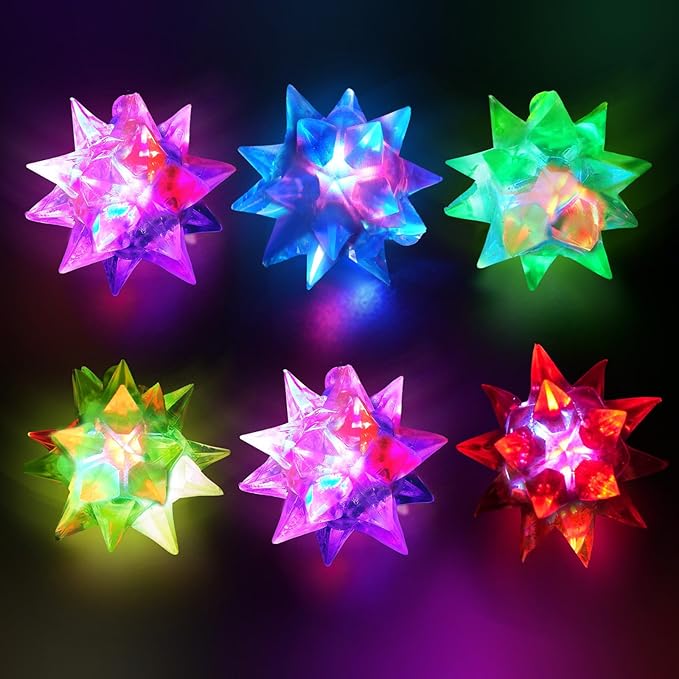 70 PCS Flashing Crystal Star Glow Necklaces Bulk Light up Party Favors, LED Glow in The Dark for Kids Adults Birthday Glow Party Rave Halloween Goodie Bags Filler