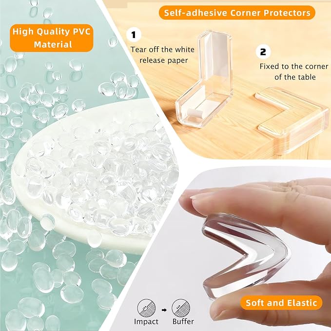 Clear Soft Corner Protectors for Furniture Strip, 1.18 in x 13.12 FT Edge Bumper - Image 5