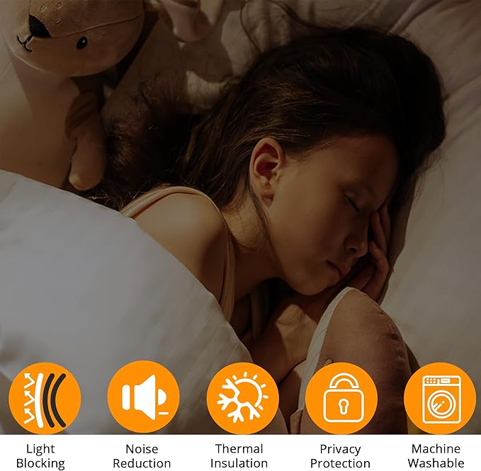 Kids Blackout Curtains - Ocean Whale Design, 100% Blackout, 2 Panels, Each W52×L84, Thermal Insulated for Bedroom, Noise Reducing, Excellent Colorfastness, Dive into an Underwater Adventure