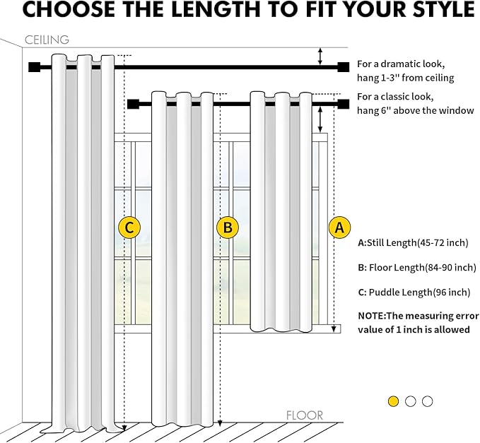 MIULEE Bedroom Blackout Curtains Thermal Insulated Room Darkening Drapes for Living Room Kitchen Grommet Top Light Blocking Window Treatment Curtains, 40 x 54 Inches Long, 2 Panels, Greyish White