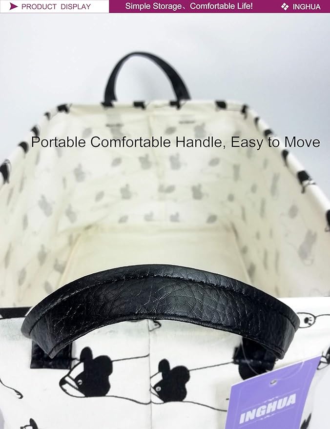 Rectangular Storage Basket Fabric Organizer Bin for Toys,Books,Clothes,Gifts,Pets-Perfect for Home,Office,Nursery,Dorm,Shelf(Rec Bulldog)