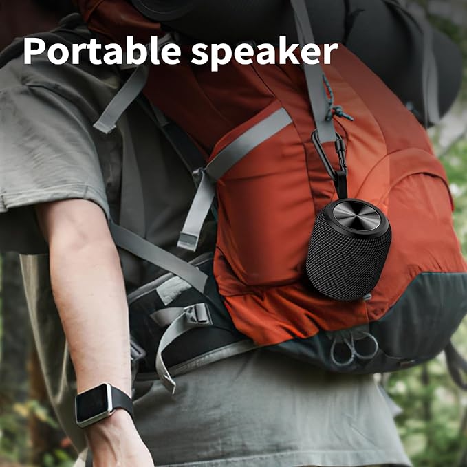 Portable Bluetooth Speakers Wireless Mini Speaker Bluetooth 5.0, 360 HD Surround Sound Stereo, IPX7 Waterproof for Travel, Pool and Outdoor Shower Speaker