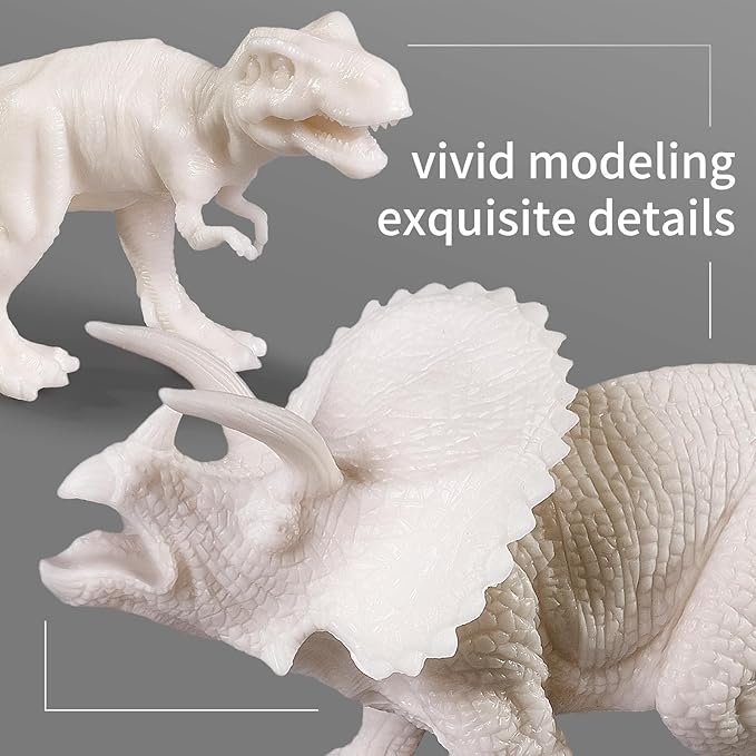 3D Dinosaurs Painting Kit with 12 Dinos for Kids Age 3-15, Arts and Crafts Kits Drawing Toys with Dinosaurs Set Creativity Gifts for Boys and Girls