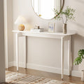 AQIMUELE Wood Console Table White Entryway Table, Thin Console Table, Sofa by AQIMUELE