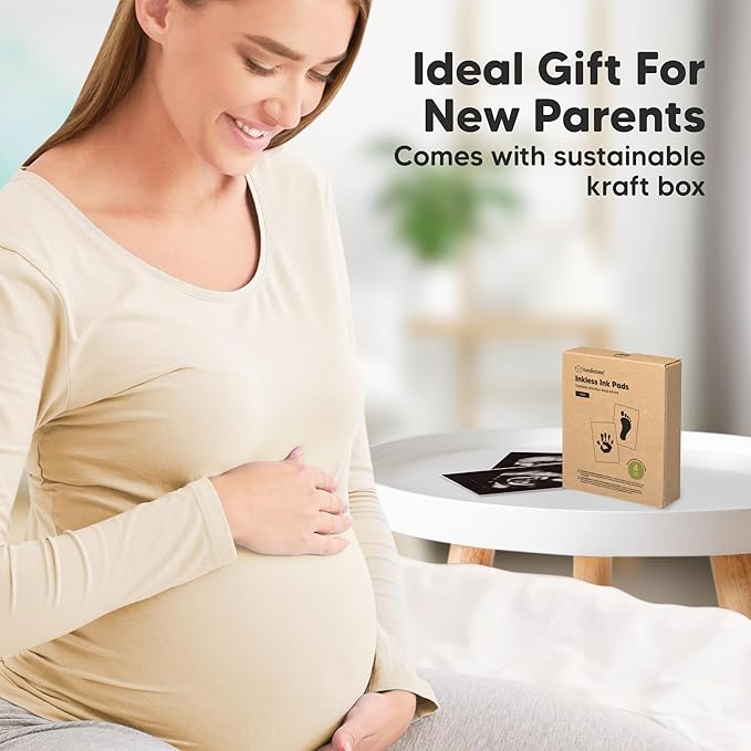 4-Pack Inkless Baby Hand and Footprint Kit - Mess Free Ink Pad for Newborn Keepsake, Dog Nose & Paw Print Kit, Clean Touch Ink Pad for Baby Hand & Footprints, Ideal New Mom Gifts (Twilight, L)