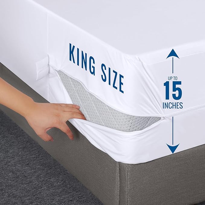 Utopia Bedding Zippered Mattress Encasement King Size (Pack of 10), 100% Waterproof, Dust Mite and Bed Bug Proof Mattress Protector, Absorbent 6-Sided Mattress Cover