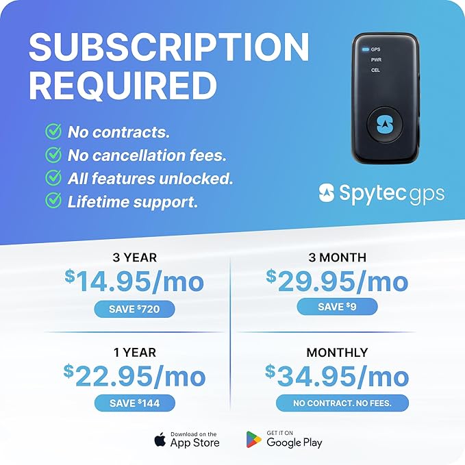 Spy Tec GPS Mini GPS Smart Tracker for Vehicles, Cars, Trucks, Loved Ones, GPS Tracker Device for Kids & Weatherproof Magnetic Case, Unlimited Updates, Real-Time GPS Tracking, USA Made Tech