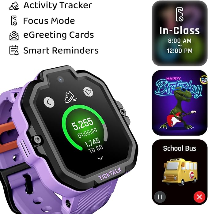 TickTalk 5 - Kids Smart Watch with GPS Tracker, Video Calling, SOS, & Parental Controls | Smartwatch with Free Music, Texting, Kid Phone Call and Text, Boys & Girls - 4G Smart Watch for Kids 3-12