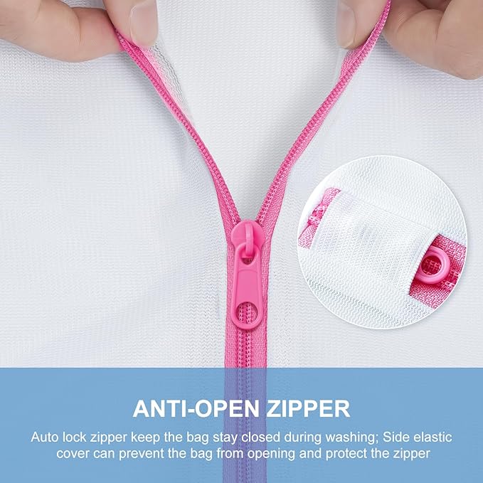 BAGAIL Laundry Bags Mesh Wash Bag for Intimates Lingerie and Delicates, 5Pcs (1XL,2L,2M)