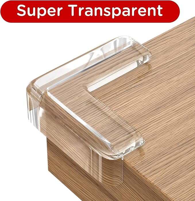 Corner Protectors Baby Proofing 6.6ft(2M) with 4 Corners,Corner Protector,Furniture Corner Guard & Edge Safety Bumpers, Soft Edge Protectors with Upgraded Pre-Taped Strong Adhesive