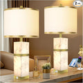 Natural Alabaster Table Lamps Set of 2 by SCENEKOY