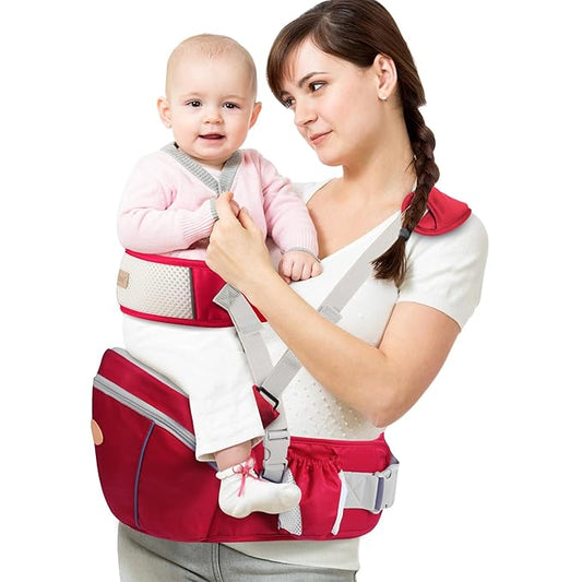 Baby Hip Seat Carrier, Ergonomic Waist Stool for Child Infant with Adjustable Strap Pocket Soft Base, Baby Hip Carrier for Newborns & Toddlers