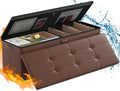 ENGPOW Storage Ottoman, Fireproof Folding Bench by ENGPOW