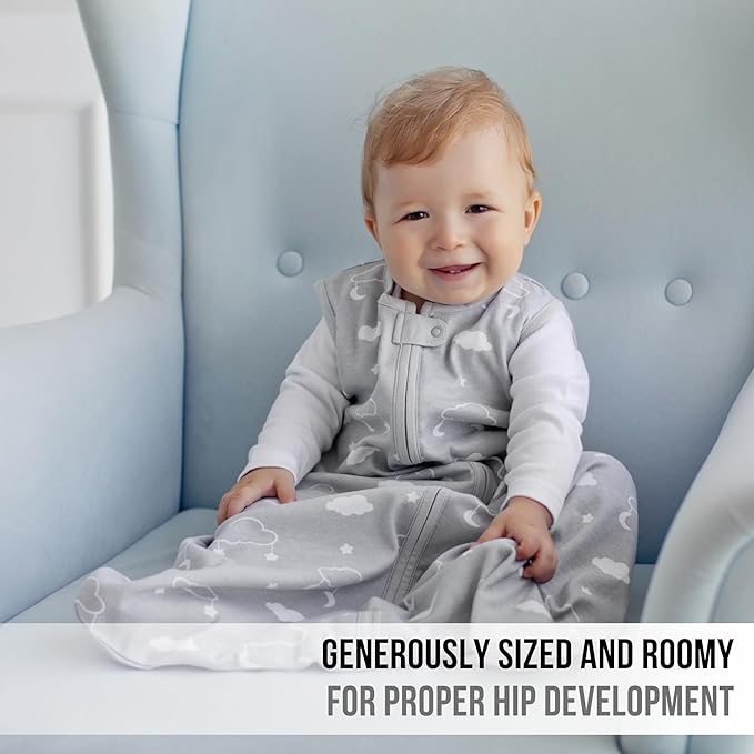 Mama Cheetah Baby Sleep Sack 2.5 TOG, Organic Cotton Baby Wearable Blanket with Two-Way Zipper, Swaddle Transition Baby Sleeping Bag for Newborn Infant Toddler Boy Girl, 12-18 Months