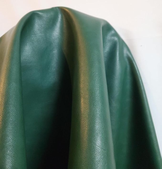NAT Leathers | Hunter Green Soft Faux Vegan Leather PU | 5 Yards Cut by The - Image 4