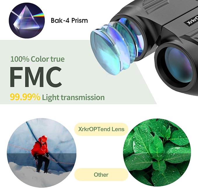 20x25 Compact Binoculars with Strap for Kids and Adults, Sharp Clear, Mini Low Weight Binoculars for Bird Watching,Hiking Outdoor, Cruise Ship,Concert