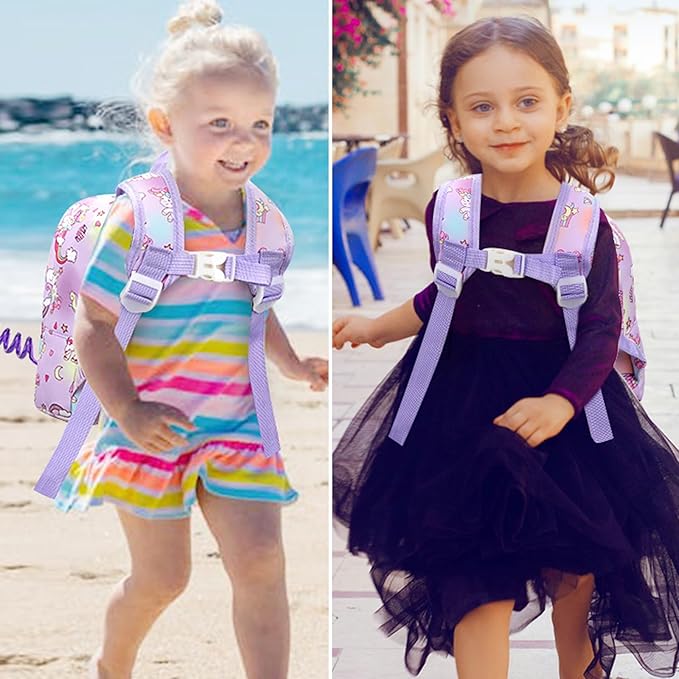 Accmor Toddler Harness Backpack Leash, Mini Unicorn Backpacks with Anti Lost Wrist Link, Cute Child Backpack Walking Leashes Keep Kids Close Rope Tether Rein for Baby Girls to Outdoor Travel