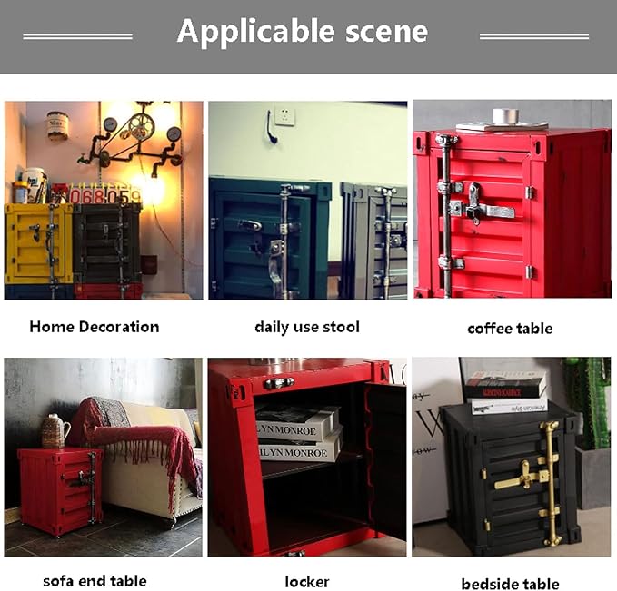 ZHAOYONGLI-End Tables Industrial Nightstand, Old - Image 3
