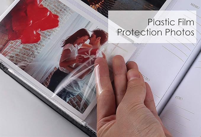 RECUTMS 4x6 Album Premium Leather Cover Photo Album Holds 300 Pockets Picture Family Photo Albums Wedding Picture Album Travel Adventure Photo Picture Album (Pink)