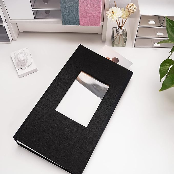 Vienrose Linen Photo Album 420 Pockets for 4x6 Photos Fabric Cover Photo Books Slip-in Picture Albums for Wedding Baby Vacation