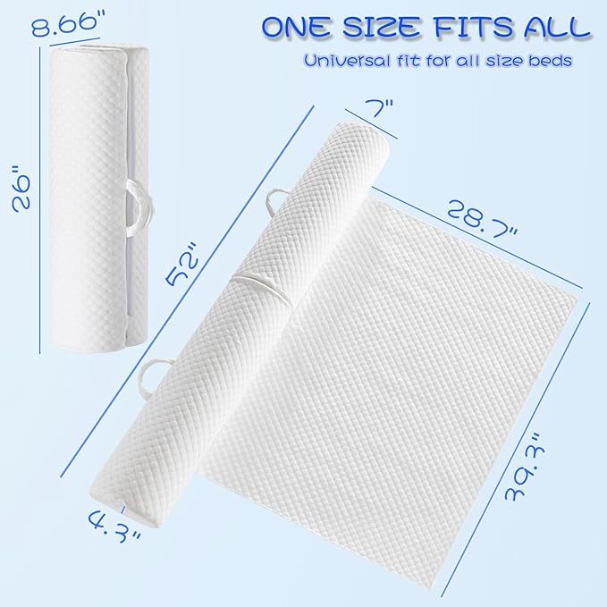 YIHATA Bed Rail for Toddlers Foldable Bed Bumpers with Flap 1 Pack Toddler Bed Rails Portable Bed Rails for Toddlers with Non-Slip Machine Washable Cover Toddler Bed Rails for Kids Twin Bed