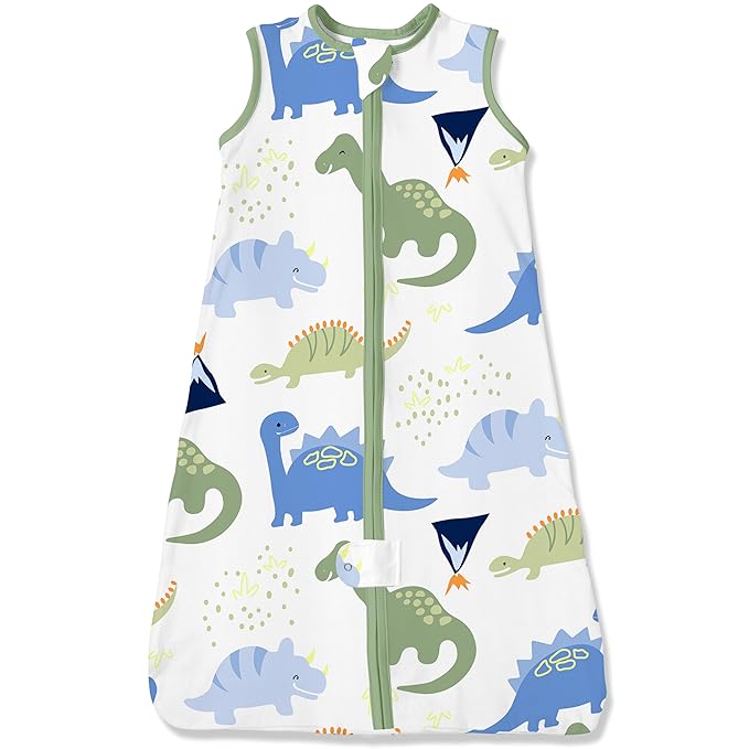 TotAha Dinosaur Toddler Sleep Sack 2T-3T-4T, 0.5 TOG Summer Light Sleeping Sacks, Soft Wearable Blanket Baby Sleep Bag with 2-way Zipper, X-Large