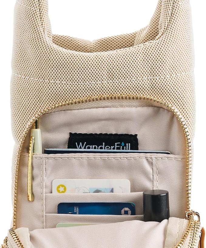 WanderFull® Original HydroBag® Collection, Water Bottle Holder w/Strap & Phone Pocket, Hands-Free Crossbody Water Bottle Bag