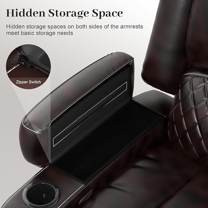 Yolsali Recliner Sofa, 3 Seater Manual Reclining Sofa - Image 7