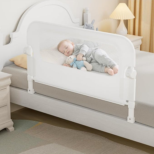 Baby Bed Rail Guard for Toddlers - 35.4" Toddler Bed Rails for Crib,Twin,Full, Queen Bunk Size Bed Swing Down Bedrail Extral Tall Child Safety Side Railing Guards for Kids