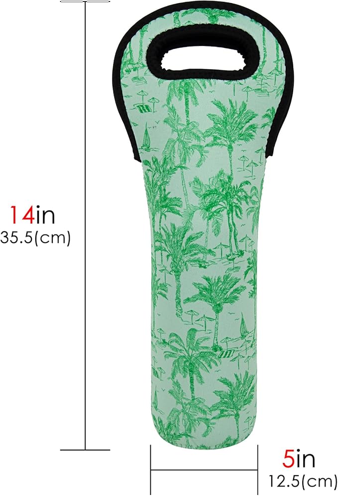 Wine Bag, Wine Carrier Tote Bag, Wine Bottle Protector, Insulated Neoprene Hand Bag, Wine Bags for Wine Bottles Gifts,Wine Bottle Holder for Travel with Secure Carry Handle (2 Pack)