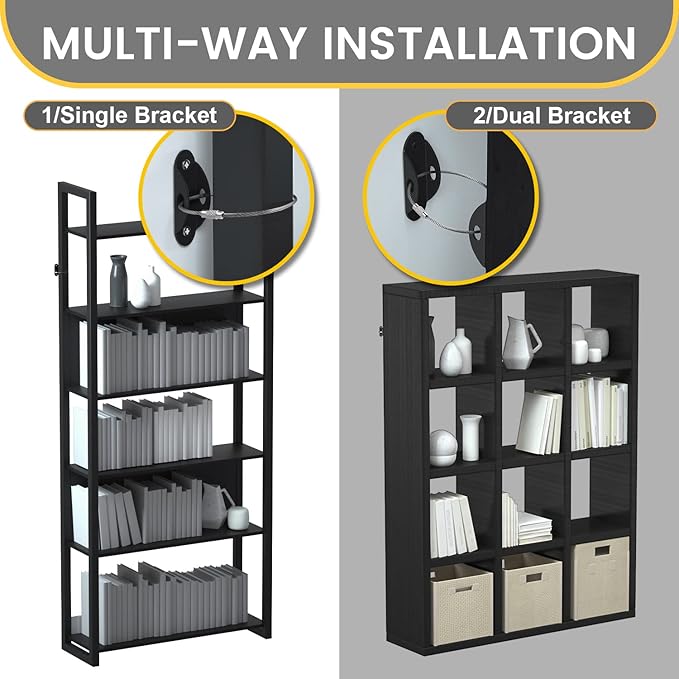 Furniture Anchors (10 Pack) Anti Tip Furniture Straps for Baby Proofing, 400lbs Tension Earthquake Resistant Metal Straps, Furniture Wall Anchor Prevent Baby Pet from Falling Furniture