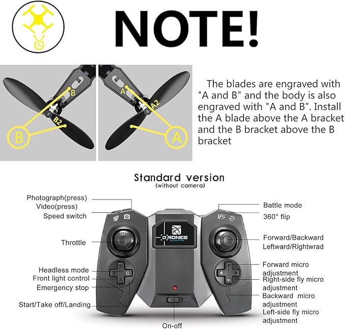 REMOKING R605 RC DIY Drone Toys Mini Racing Quadcopter Headless Mode 2.4GHz 360°flip 4 Channels Altitude Hold Indoor and Outdoor Game Educational Building Toy Science Kit for Kids and Adults