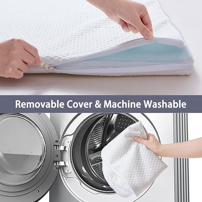 Lisara Baby Bassinet Mattress Pad, 32 x 16 Dual Sided Gel Memory Foam Mattress with Waterproof, Removable and Breathable Ice Silk Cover, Fit for Dream On Me Karley & Willow BabyBassinet