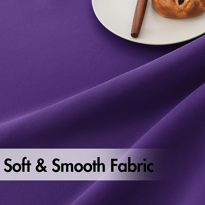 ANRODUO Back Tab Blackout Curtains for Bedroom Living Room, Rod Pocket Pinch Pleated Thermal Insulated Room Darkening Curtains 72 Inches Long 2 Panels, Purple, 42 x 72 Inch