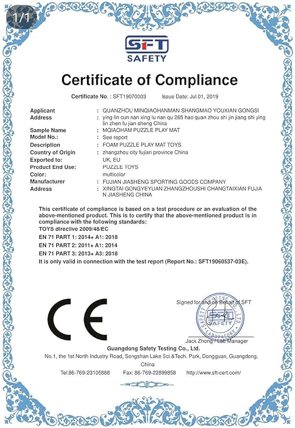 MQIAOHAM® 18 Pieces + 18 Edges Puzzle Play Mats, Soft Baby Play Mat, Kids Interlocking Foam Floor Tiles, Toddlers Carpet Playmats XZ301018-101