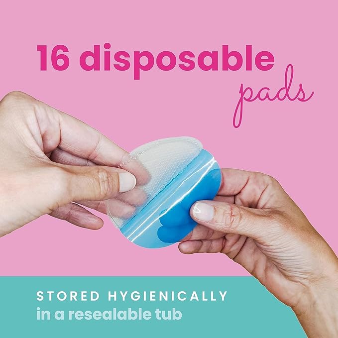 Soothing Gel Pads, Instant Cooling Relief for Sore Nipples, Made Without BPA, Hydrogel Pads for Breastfeeding, Aloe Vera Infused 16 Count