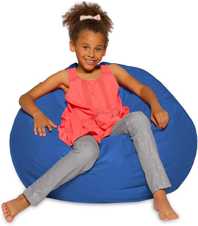 Posh Beanbags Bean Bag Chair, Large-38in, Solid Royal Blue