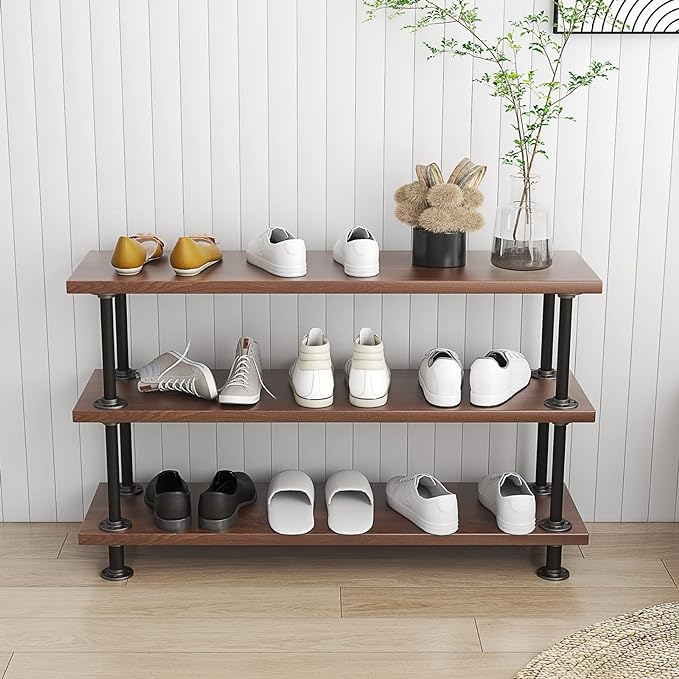 MUZIK 3-Tier Industrial Pipe Table Leg Set, Iron Base Legs Rustic Iron Pipe - Image 6