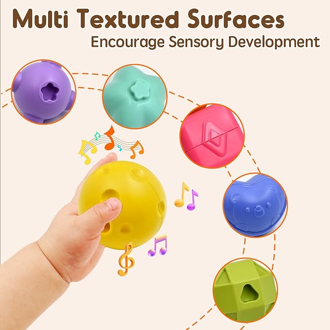 AiTuiTui Multifunction Baby Sensory Activity Cube Toys for 12 18 Months, Shape Sorter Early Learning Educational Interactive Toys for Toddlers 1 2 Year Old Boy Girl, 1st Birthday Gifts