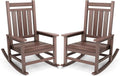SERWALL Outdoor Rocking Chair Set of 2, HDPE Rocking Chair by SERWALL