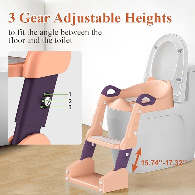 Potty Training Seat, Toddler Toilet Seat for Little Boys Girls, Potty Training Toilet with Urinals, Toddler Step Stool Ladder and Splash Guard