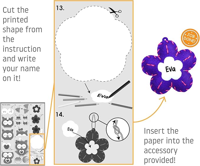 Magic World DIY Personalised Sewing Kit - My Magical Unicorn | Frist Sewing Arts & Crafts Gifts | Educational Sewing Kit for Kids|Sew Your Own Unicorn (Safety Neddle & Instruction Included)