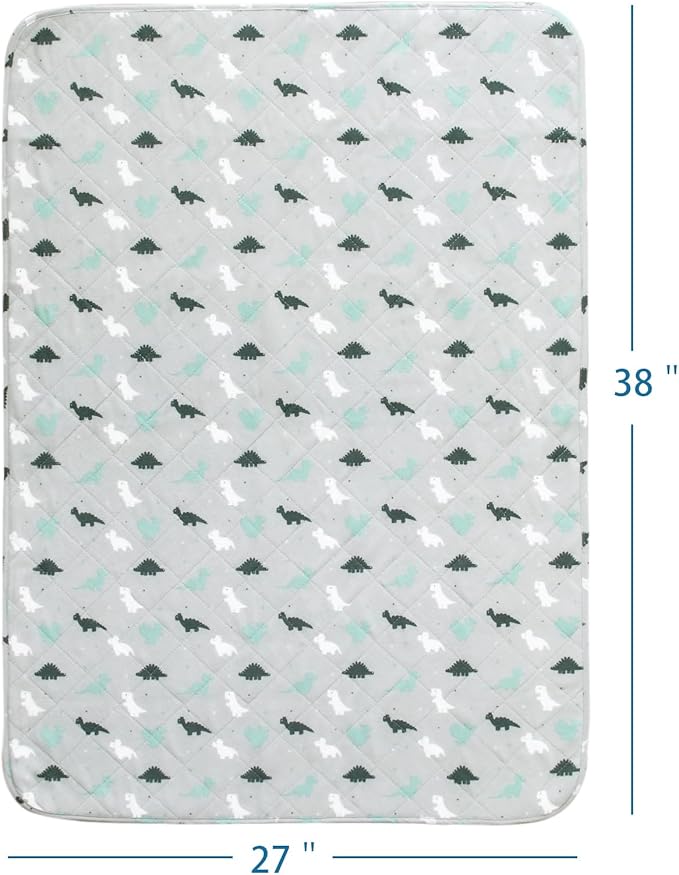 Potty Training Bed Pad - 100% Waterproof, Twin & Toddler Bed Wetting Protection, Reusable, Non Slip, Easy to Change, Washable, Grey