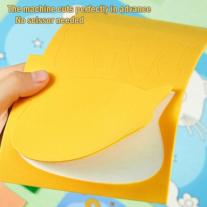 Lovyan 3D EVA Foam Stickers for Toddlers 12PCS Sticky Foam DIY Craft Preschool Art Class Drawing Sticker Puzzle Art Kit for Kids Boys Girls (Animals)