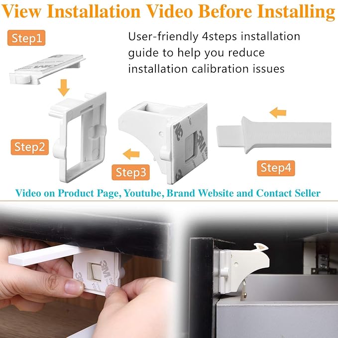 Vmaisi Baby Proofing Magnetic Cabinet Locks (15 Locks and 2 Keys)