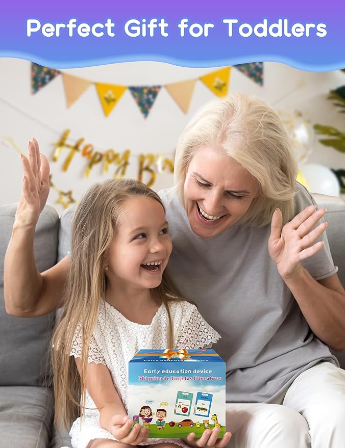 Arabic and English Talking Flash Cards for Toddlers, 510 Sight Words Bilingual Learning Toys for Children, Autism Pocket Speech Therapy Toys, Arabic Vocabulary Educational Flashcards