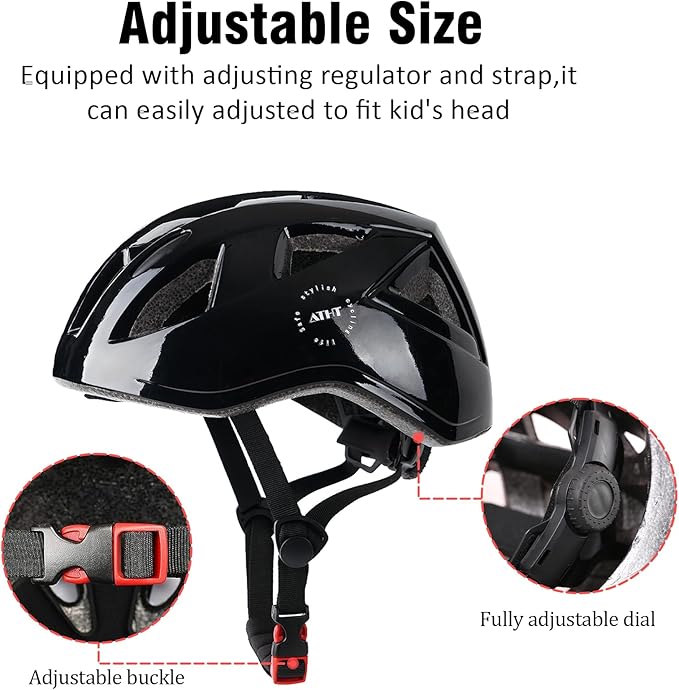 Kids Bike Helmet,2 Sizes Adjustable for Youth Child Boys & Girls Ages 3-5-8-14,Ventilation and Multi-Sport for Bicycle Scooter Skate