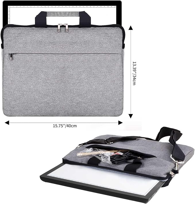 Rechargeable A4 Light Box for tracing with Padded case,Magnetic Light pad Built-in 2500mAH Battery,5 Levels of Brightness Light Table,Portable Light Board for Diamond Painting Drawing,Sketching,X-ray